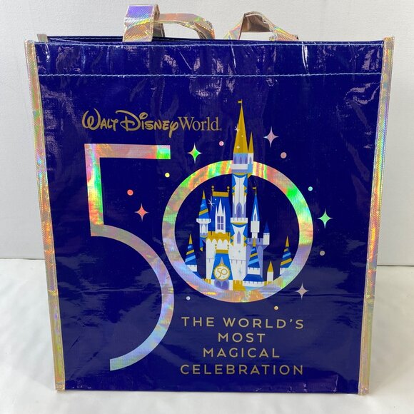 Walt Disney World 50th Anniversary Celebration Reusable Holographic Tote Bag - Picture 5 of 10